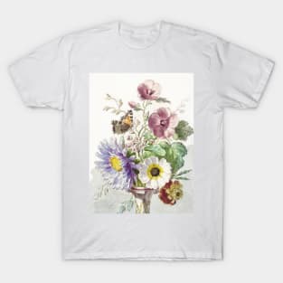 Bouquet of Flowers with a Butterfly by William van Leen (1763–1825) T-Shirt